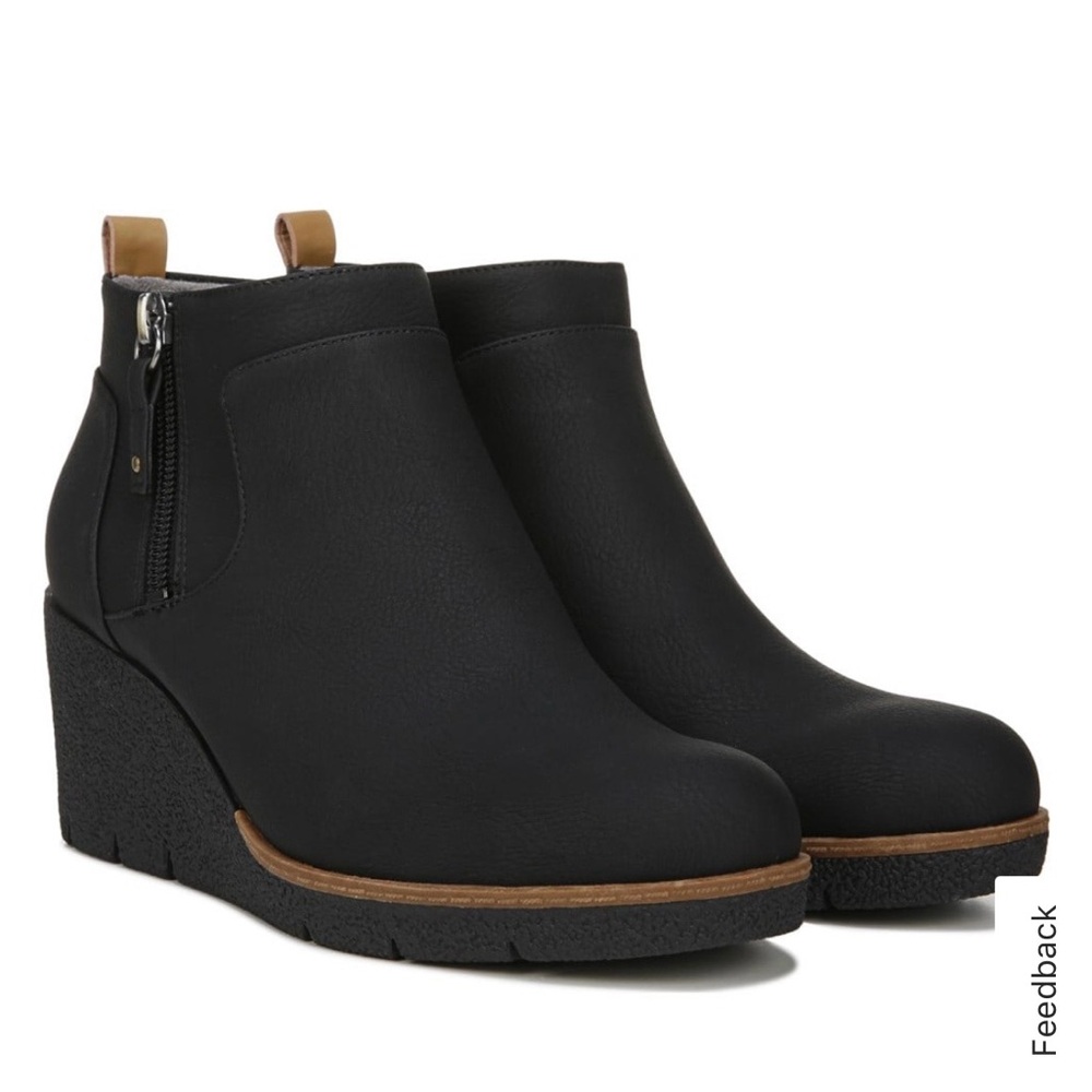 Dr Scholl’s Women's Bianca Wedge Black Bootie Sz 6 M